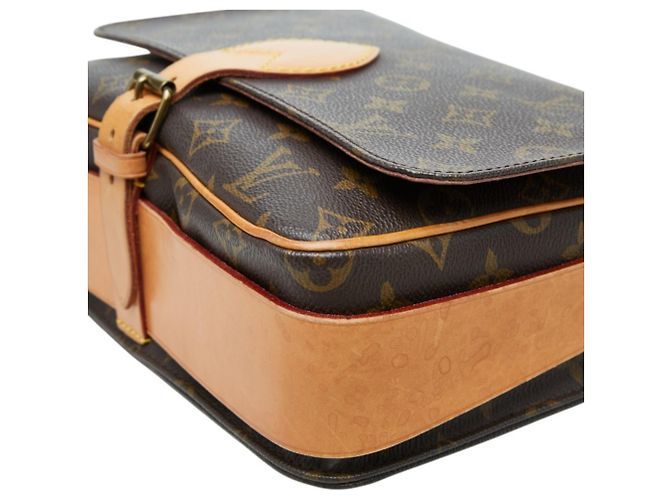 Borsa a tracolla Louis Vuitton Monogram Cartouchiere GM Marrone - vista 4