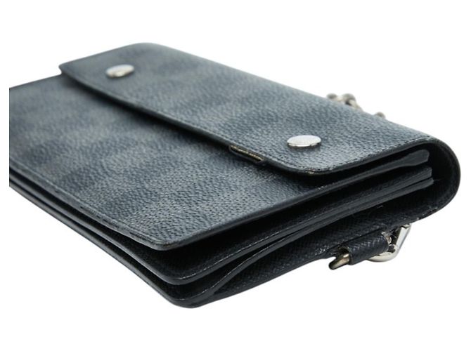 Louis Vuitton Damier Graphite Portefeuille Accordion Long Wallet Nero - vista 4
