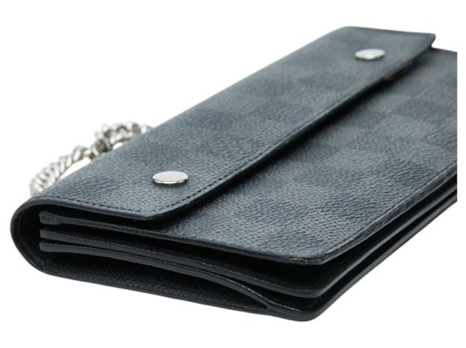 Louis Vuitton Damier Graphite Portefeuille Accordion Long Wallet Nero - vista 5
