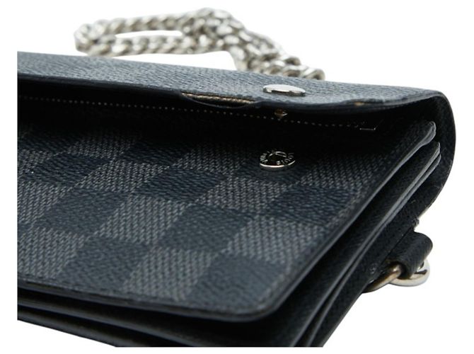 Louis Vuitton Damier Graphite Portefeuille Accordion Long Wallet Nero - vista 6
