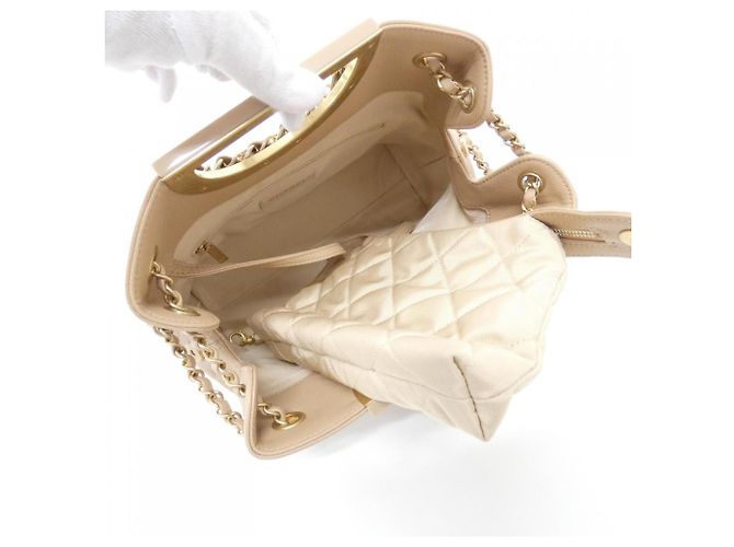 Borsa a tracolla Chanel AS1468 Beige - vista 8