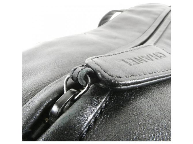 Borsa Chanel 14305 in pelle d'agnello nera Nero - vista 7