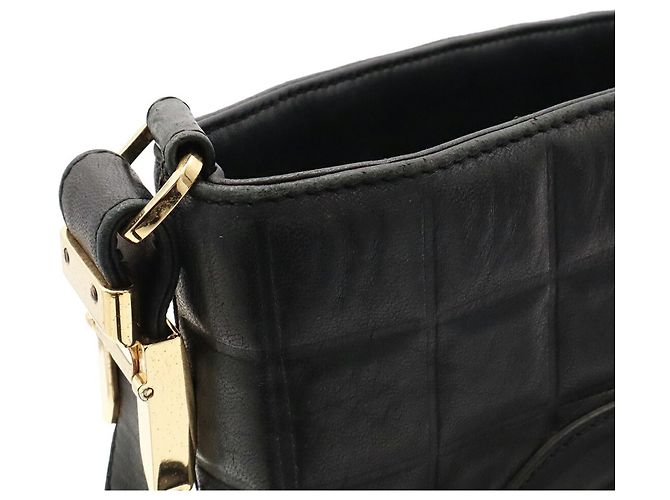 Borsa a tracolla Chanel Chocolate Bar in pelle nera Nero - vista 8