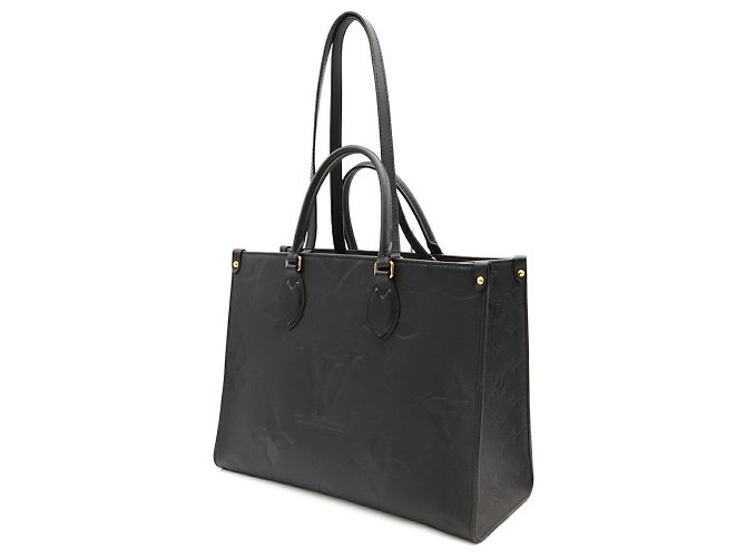 Borsa Tote Louis Vuitton Monogram Empreinte OnTheGo MM Nero - vista 3