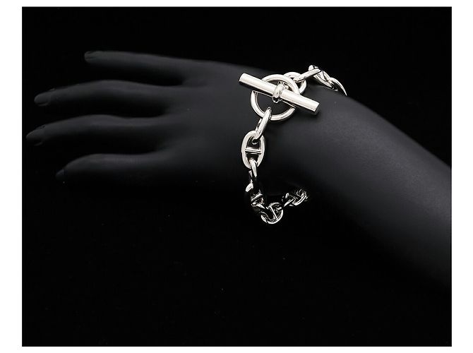 Hermès Bracciale con Charm Hermes Chaine d'Ancre MM Silver Argento - vista 6