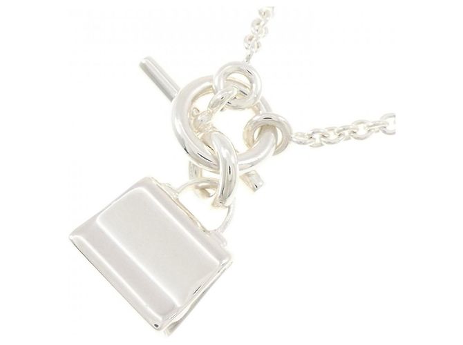 Hermès Collar Hermes Amulette Kelly Plata - vista 4