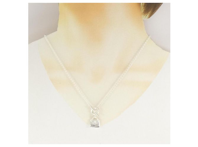 Hermès Collar Hermes Amulette Kelly Plata - vista 6