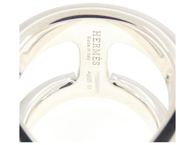 Ring Anel Hermès Osmo's Large Prata - vista 4