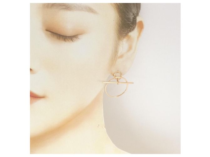 Hermès Pendientes Hermes Echappet Dorado - vista 4