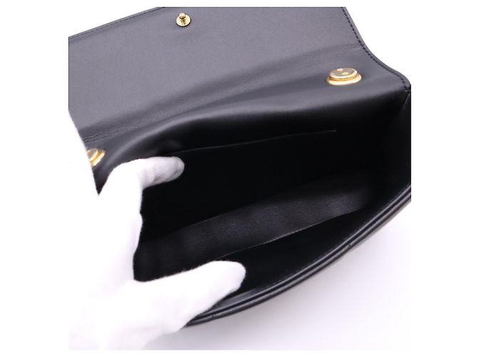 Céline CELINE Matelassé Monochrome Schultertasche Schwarz - Ansicht 14