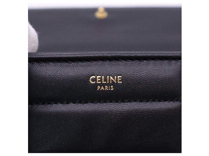 Céline CELINE Matelassé Monochrome Schultertasche Schwarz - Ansicht 16