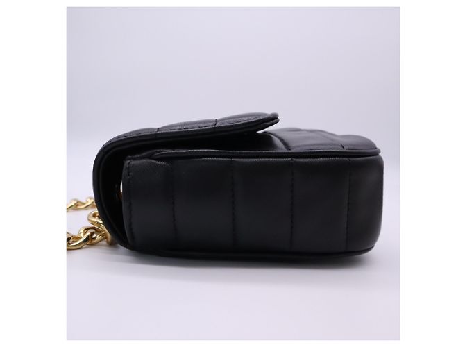 Céline CELINE Matelassé Monochrome Schultertasche Schwarz - Ansicht 5