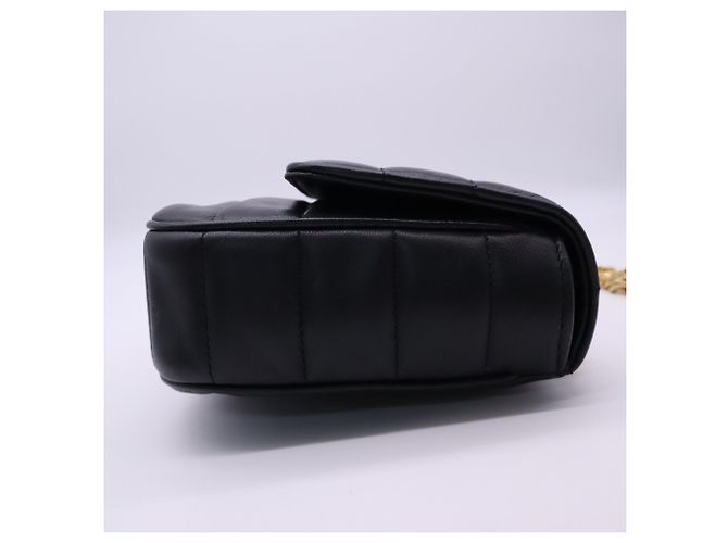 Céline CELINE Matelassé Monochrome Schultertasche Schwarz - Ansicht 6