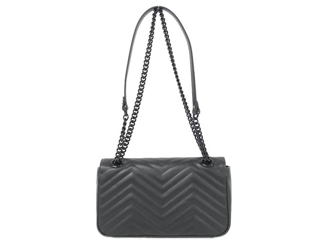 Borsa a tracolla Gucci GG Marmont Nero - vista 2