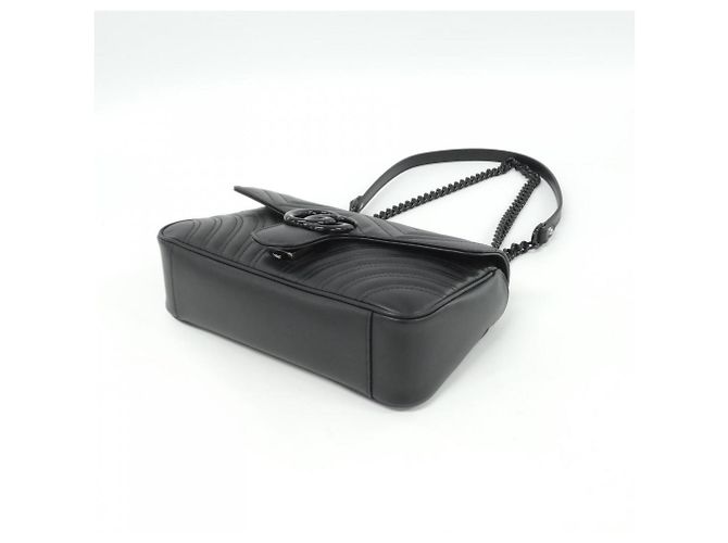 Borsa a tracolla Gucci GG Marmont Nero - vista 3