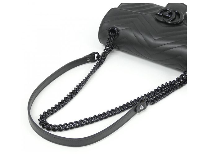 Borsa a tracolla Gucci GG Marmont Nero - vista 5