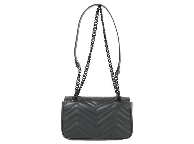 Borsa a tracolla Gucci GG Marmont Nero - vista 2