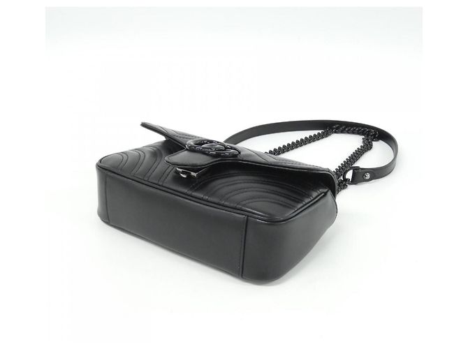 Borsa a tracolla Gucci GG Marmont Nero - vista 3