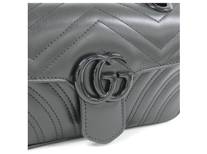 Borsa a tracolla Gucci GG Marmont Nero - vista 5
