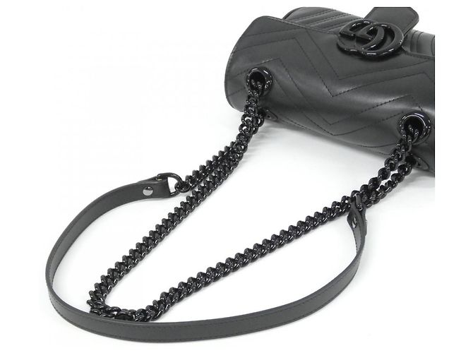 Borsa a tracolla Gucci GG Marmont Nero - vista 6
