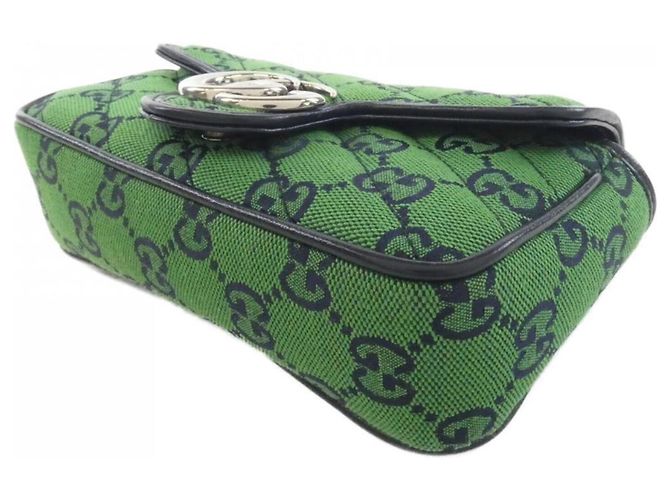 Borsa a tracolla Gucci GG Marmont Verde - vista 3