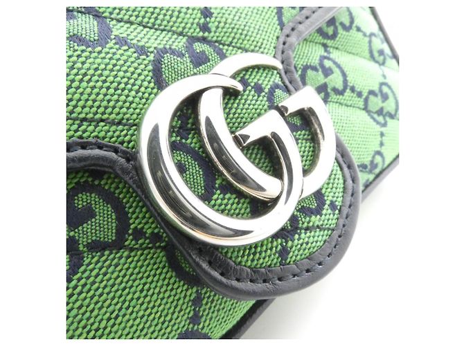 Borsa a tracolla Gucci GG Marmont Verde - vista 4