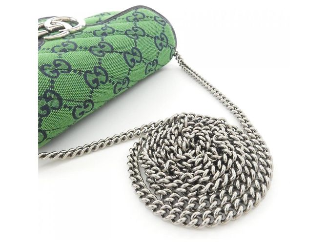 Borsa a tracolla Gucci GG Marmont Verde - vista 5
