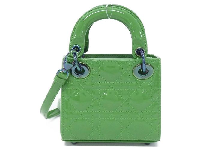 Borsa a mano Christian Dior Lady Micro Blu Verde - vista 2
