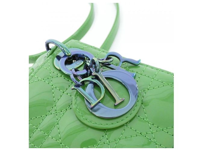 Borsa a mano Christian Dior Lady Micro Blu Verde - vista 4