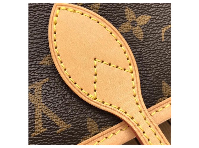Borsa Louis Vuitton Monogram Neverfull MM Marrone Monogramma - vista 4