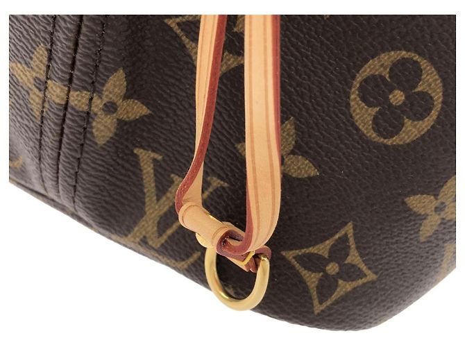 Borsa Louis Vuitton Monogram Neverfull MM Marrone Monogramma - vista 5