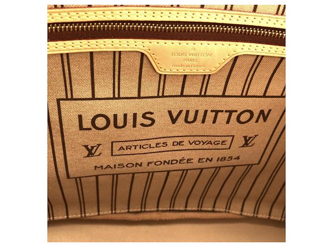 Borsa Louis Vuitton Monogram Neverfull MM Marrone Monogramma - vista 8