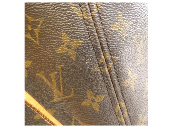 Borsa Louis Vuitton Monogram Neverfull PM Marrone Monogramma - vista 3