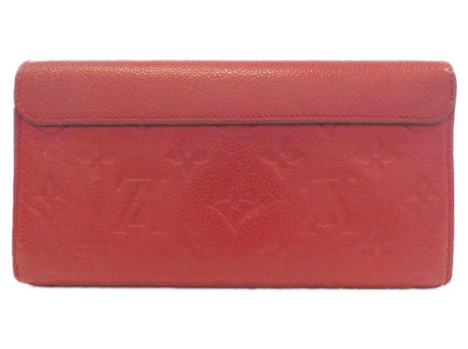 Louis Vuitton Monogram Empreinte Portefeuille Pont Neuf M61831 Wallet Rosso - vista 2