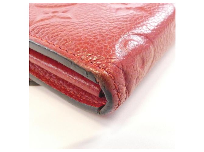 Louis Vuitton Monogram Empreinte Portefeuille Pont Neuf M61831 Wallet Rosso - vista 3