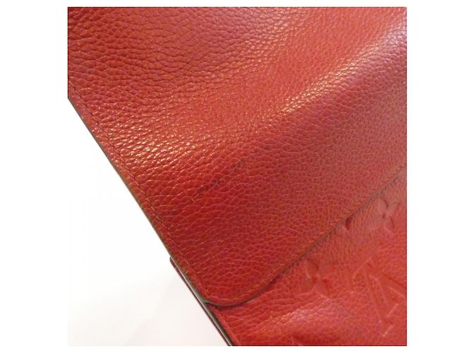 Louis Vuitton Monogram Empreinte Portefeuille Pont Neuf M61831 Wallet Rosso - vista 4