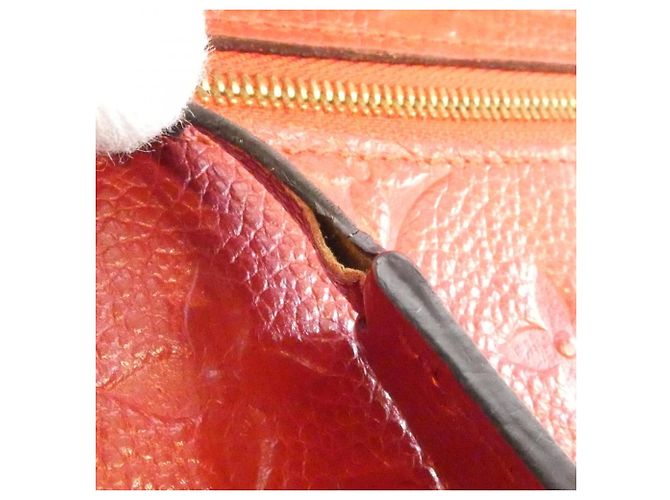Louis Vuitton Monogram Empreinte Portefeuille Pont Neuf M61831 Wallet Rosso - vista 7