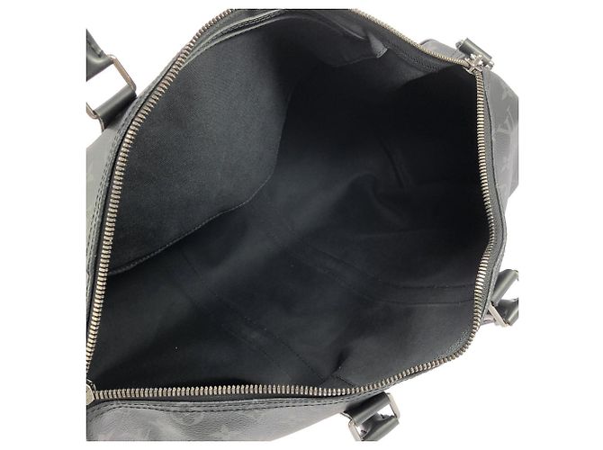 Louis Vuitton Monogram Eclipse Keepall Bandoulière 45cm Noir Monogramme - vue 7