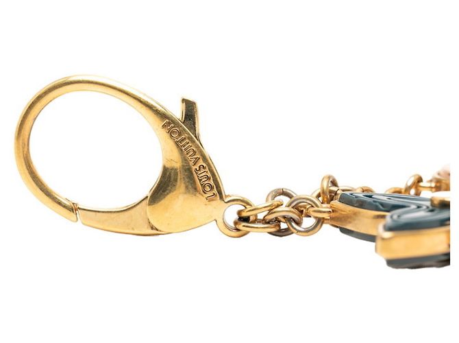 Louis Vuitton Bijou Sac Knife Accessory Bag Charm Keychain Rosa D'oro Blu navy - vista 5