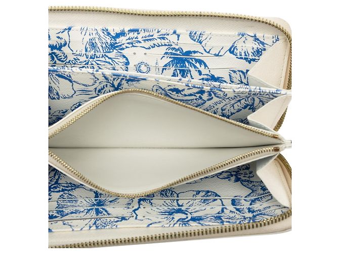 Cartera Zippy Louis Vuitton Monogram Tile Blanco Azul - vista 4
