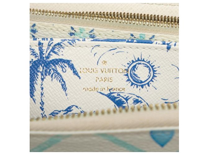 Cartera Zippy Louis Vuitton Monogram Tile Blanco Azul - vista 5