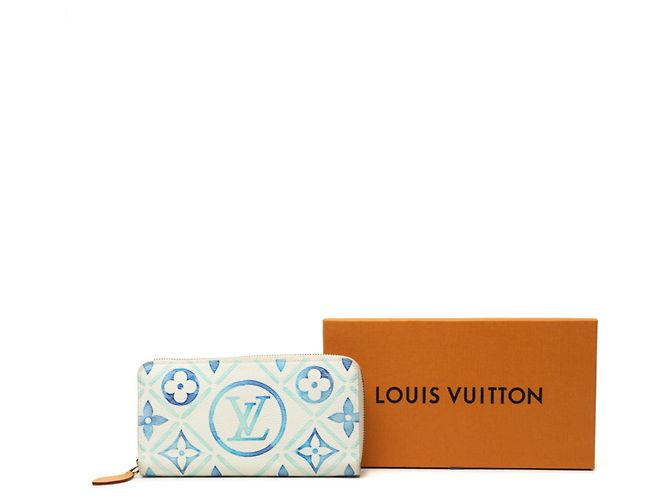 Cartera Zippy Louis Vuitton Monogram Tile Blanco Azul - vista 6