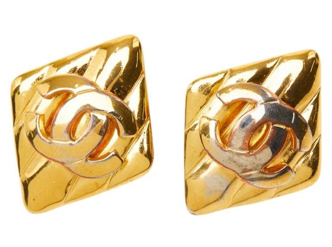 Chanel Coco Mark Vintage Clip-Ohrringe Golden - Ansicht 2