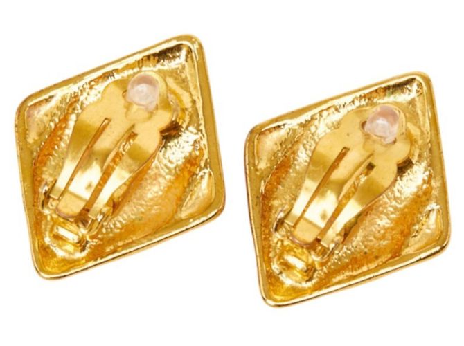 Chanel Coco Mark Vintage Clip-Ohrringe Golden - Ansicht 3