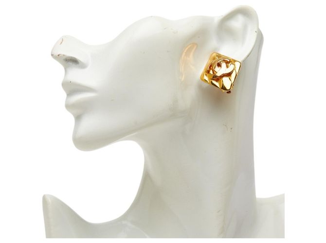 Chanel Coco Mark Vintage Clip-Ohrringe Golden - Ansicht 5