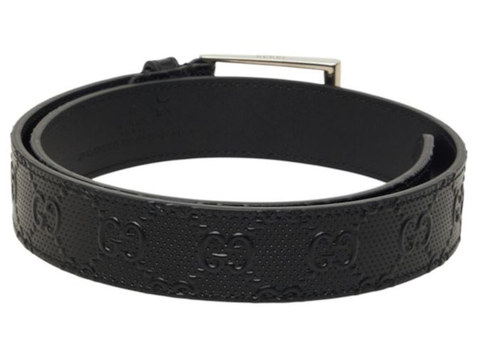 Cintura in pelle da uomo Gucci Guccissima Nero - vista 3