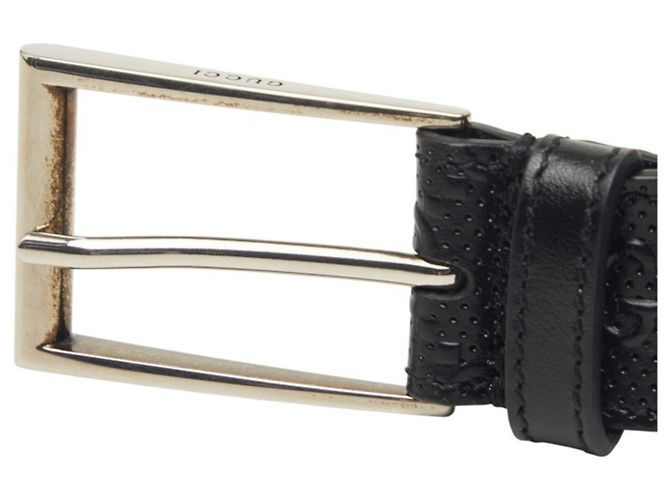 Cintura in pelle da uomo Gucci Guccissima Nero - vista 4