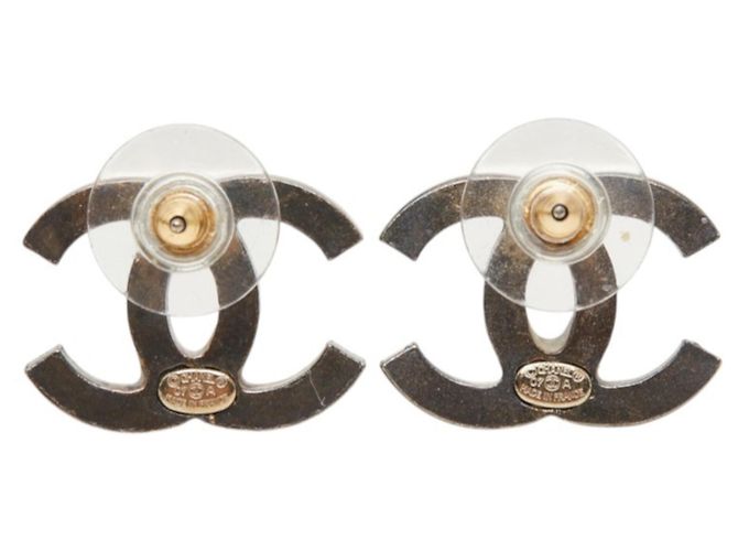 Timeless Pendientes de botón Chanel Coco Mark Blanco - vista 2