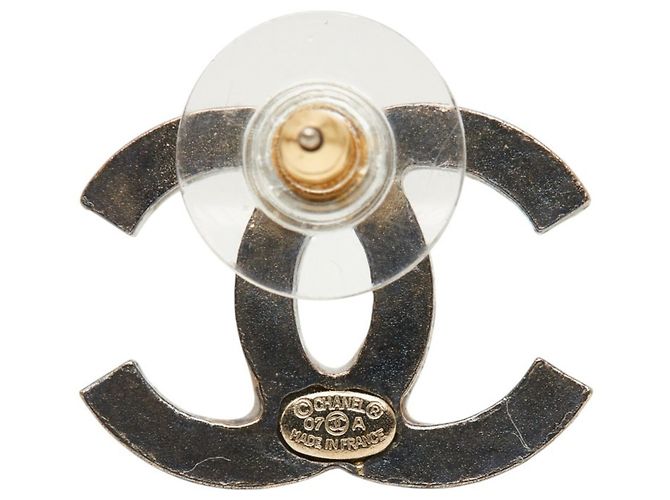 Timeless Pendientes de botón Chanel Coco Mark Blanco - vista 4