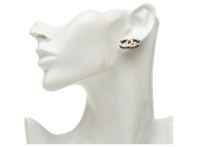 Timeless Pendientes de botón Chanel Coco Mark Blanco - vista 5